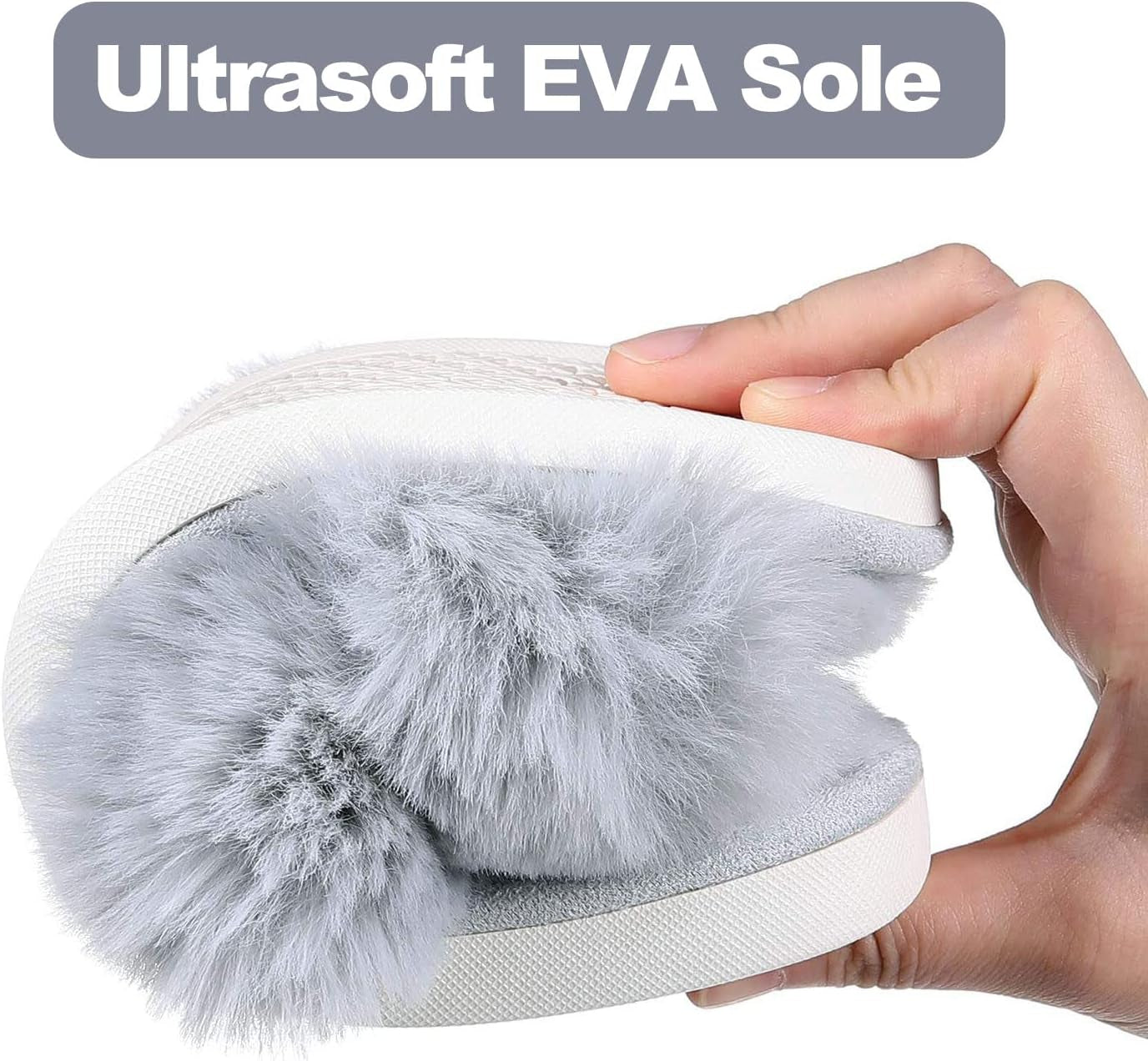 Cozy Furry Women's Cross-Band Slippers