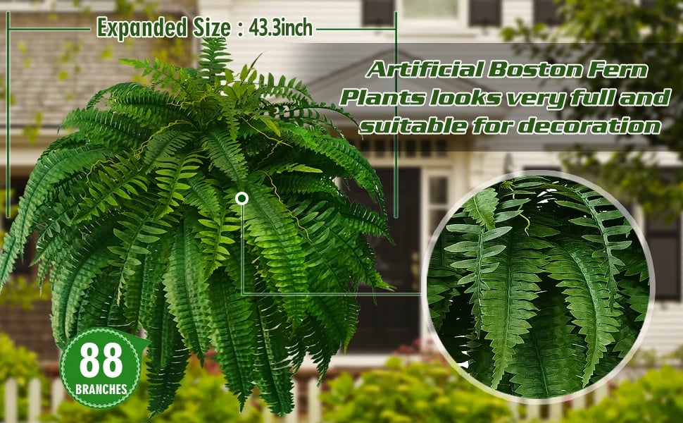 Last Day 70% OFF-UV Resistant Lifelike Artificial Boston Fern