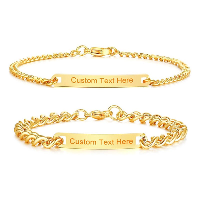 Engraved Love Couple Bracelets