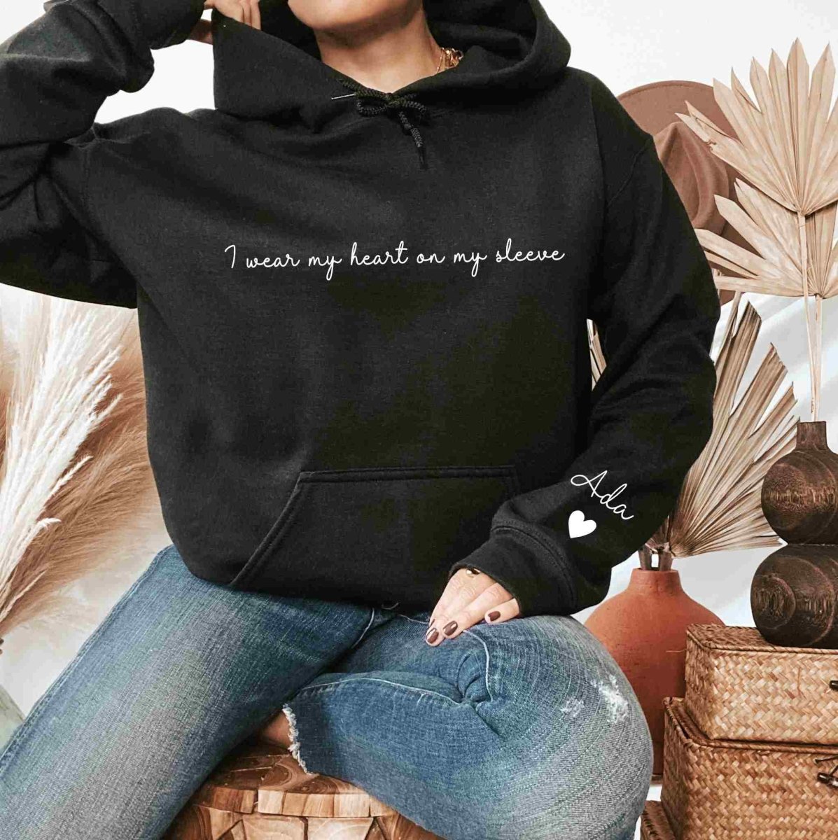 I wear my heart on my sleeve, custom T-shirt/Sweatshirt/Hoodie