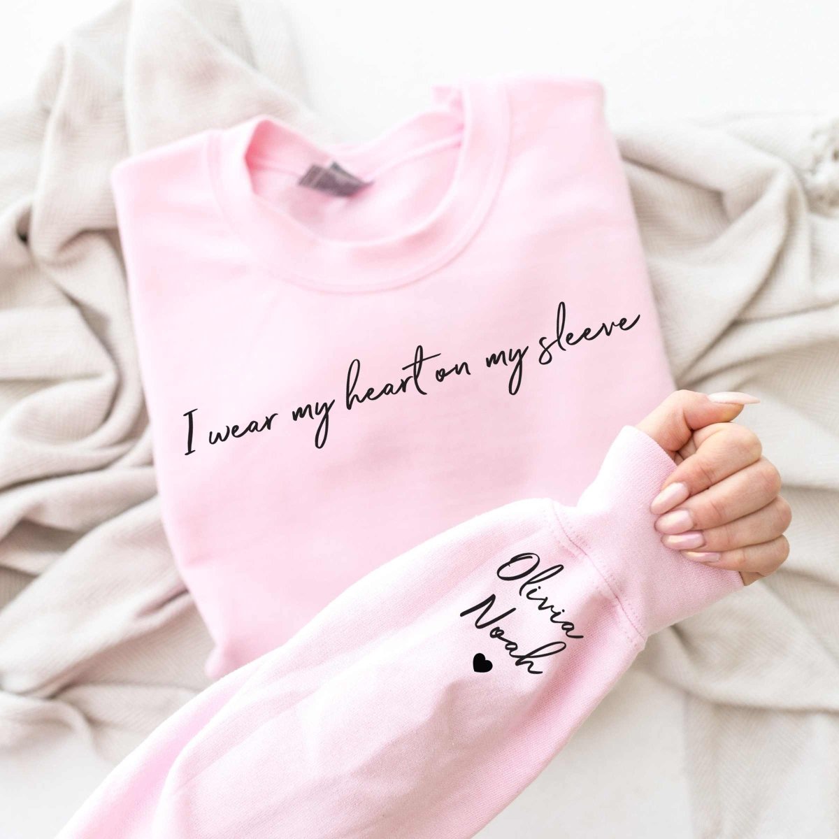 I wear my heart on my sleeve, custom T-shirt/Sweatshirt/Hoodie