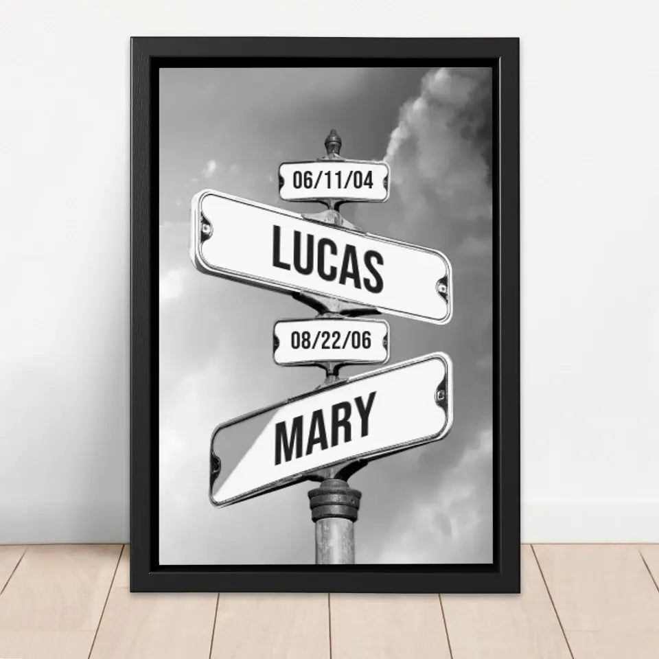 Personalized Canvas "Date of birth of children" for Mom